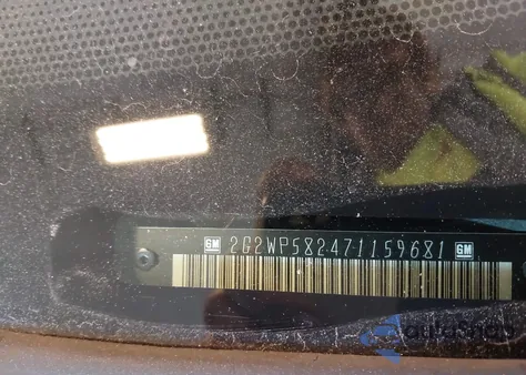 2007 Pontiac Grand Prix из США, поврежденный, VIN 2G2WP582471159681